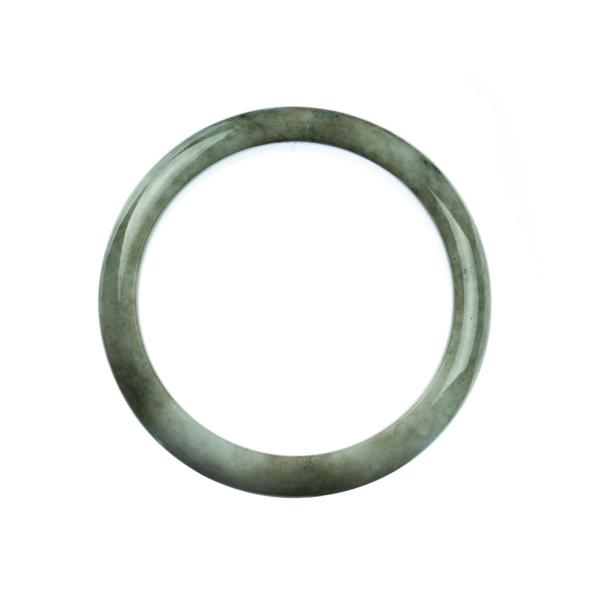 59mm Natural Burmese Jade Bangle - MAYS