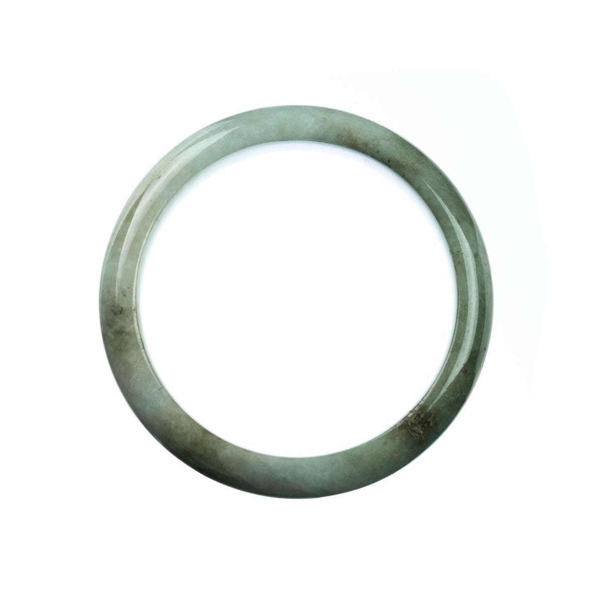 59mm Natural Burmese Jade Bangle - MAYS