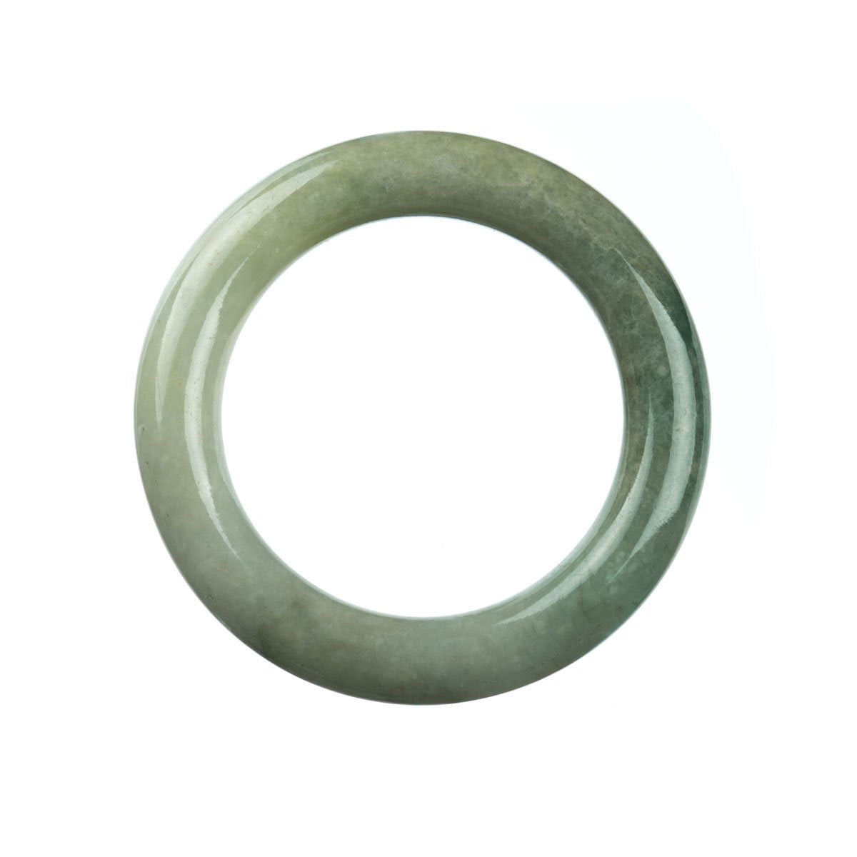 54mm Natural Burmese Jade Bangle - MAYS