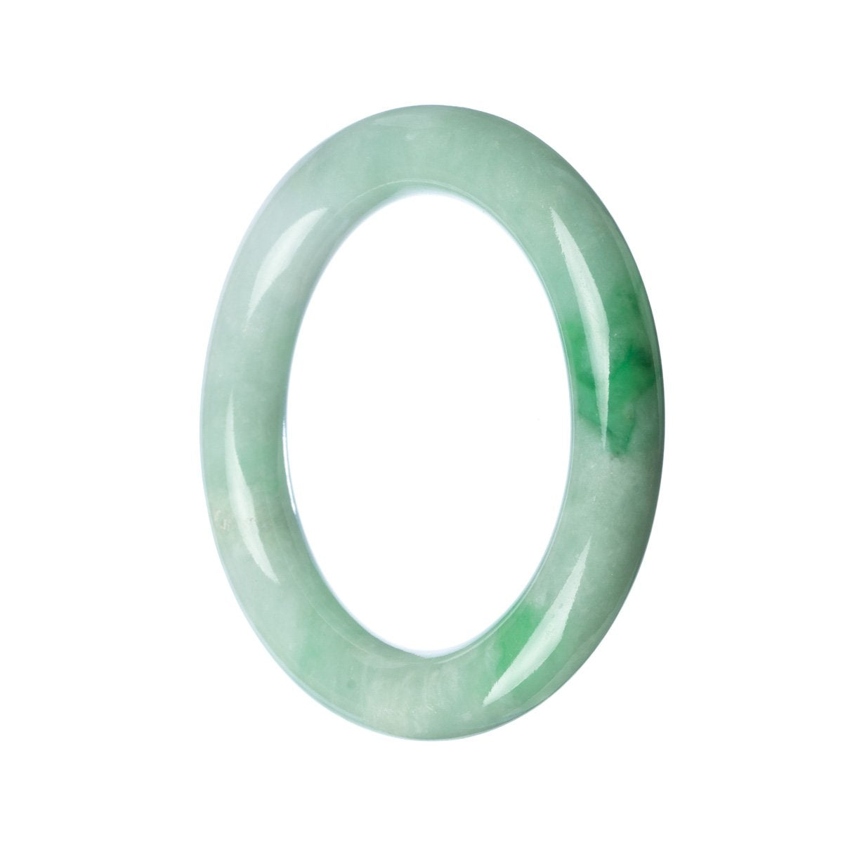 58mm Natural Burmese Jade Bangle - MAYS