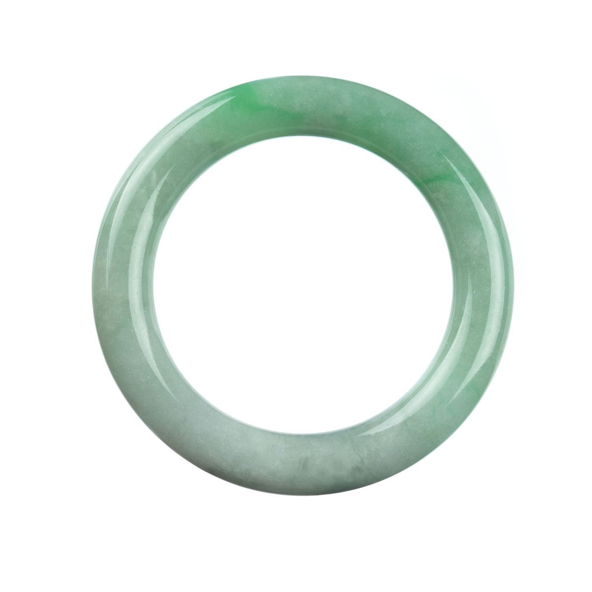 58mm Natural Burmese Jade Bangle - MAYS