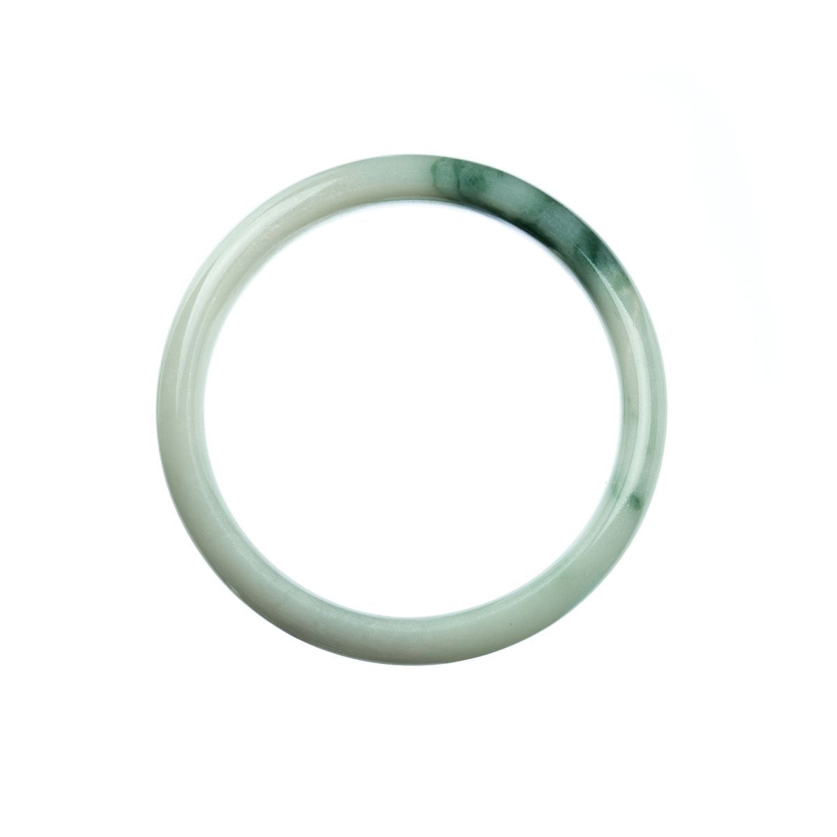 57mm Natural Burmese Jade Bangle - MAYS