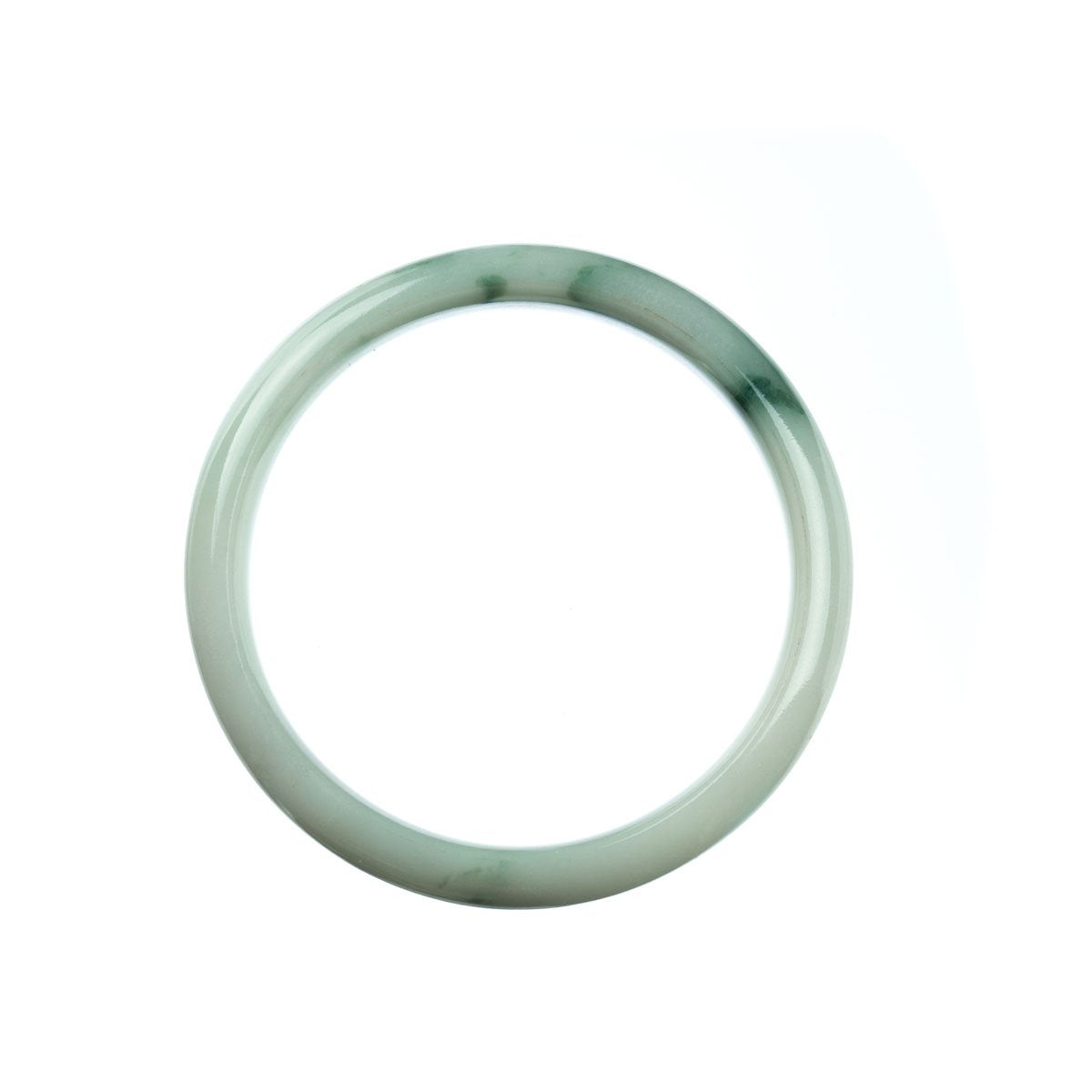 57mm Natural Burmese Jade Bangle - MAYS