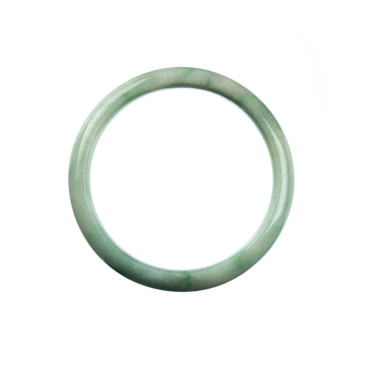 57mm Natural Burmese Jade Bangle - MAYS