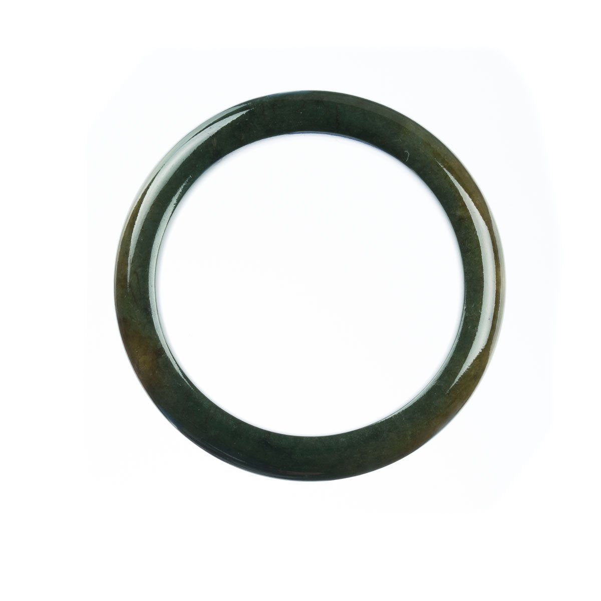 57mm Natural Burmese Jade Bangle - MAYS