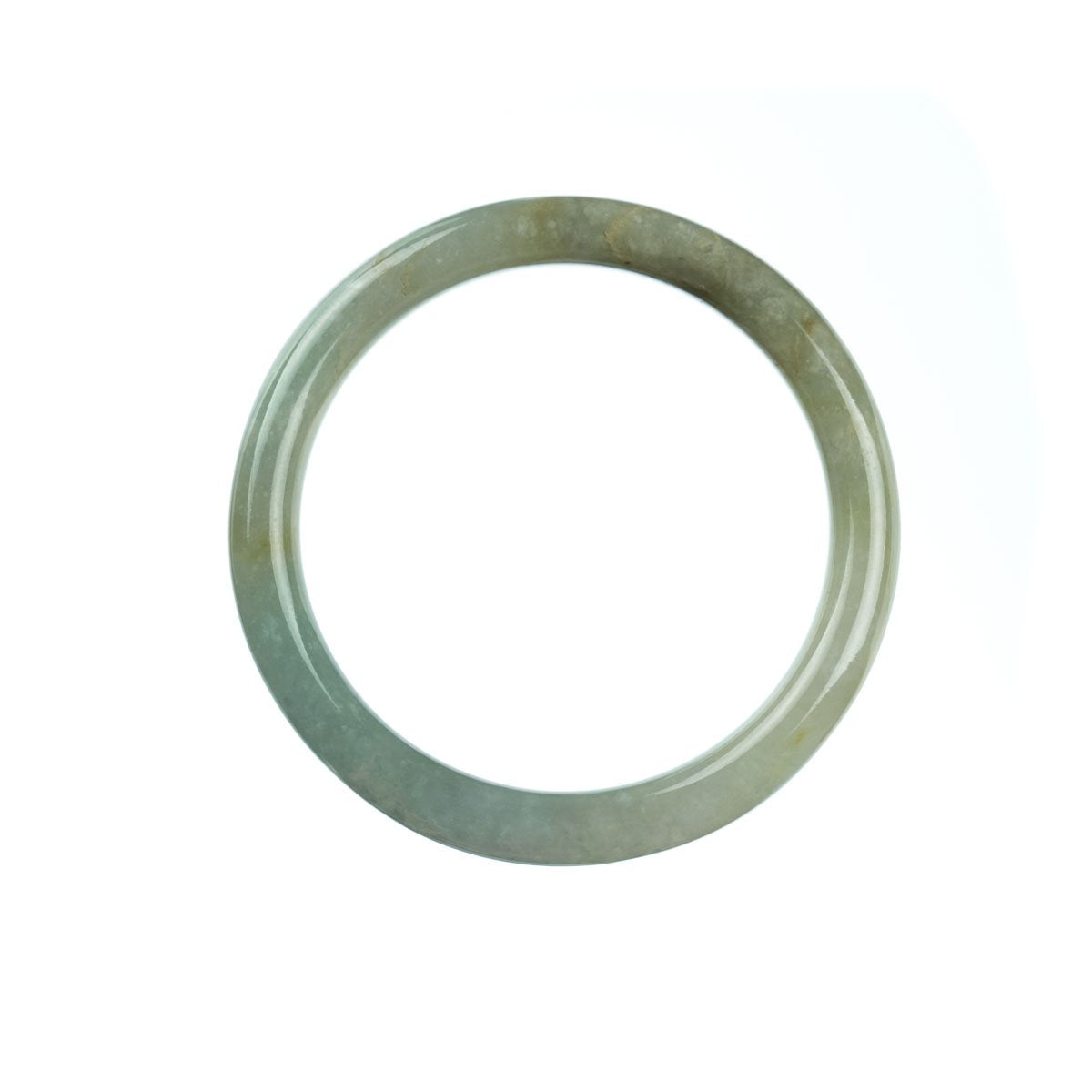 55mm Natural Burmese Jade Bangle - MAYS