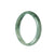 A half moon-shaped 56mm jade bracelet made from certified Grade A Green Burmese Jade, designed by MAYS.
