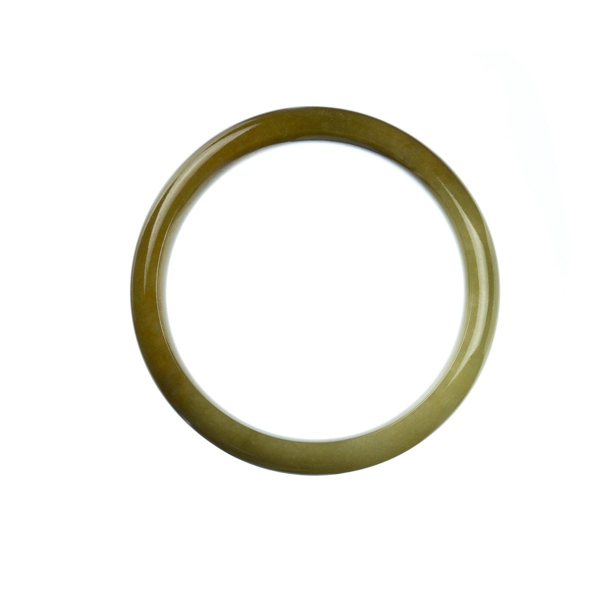 57mm Natural Burmese Jade Bangle - MAYS