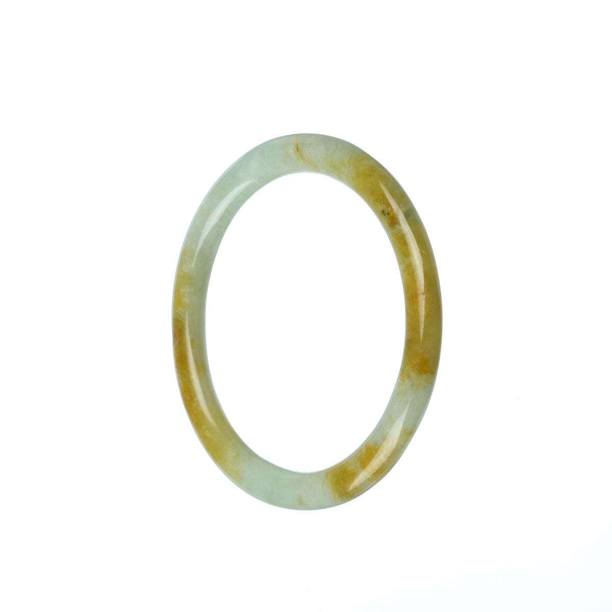 A small round jade bangle bracelet in a beautiful shade of green, made from high-quality Grade A Burma jade. Perfect for petite wrists, this bracelet adds a touch of elegance to any outfit.