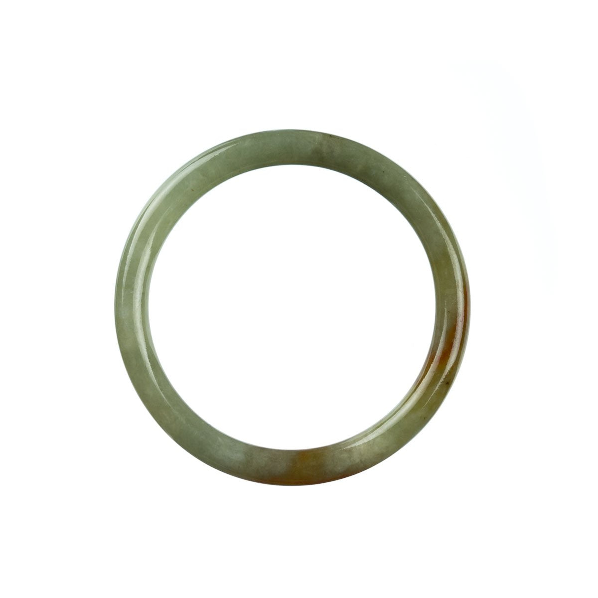 55mm Natural Burmese Jade Bangle - MAYS