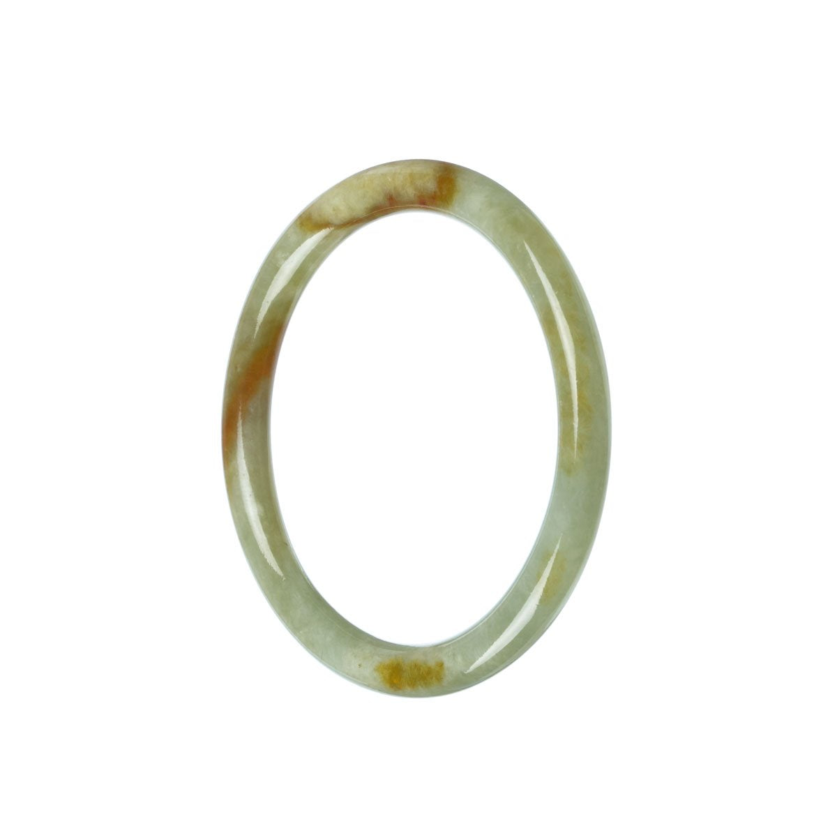 A petite round bangle bracelet made of certified Grade A Green Burma Jade, crafted by MAYS GEMS.