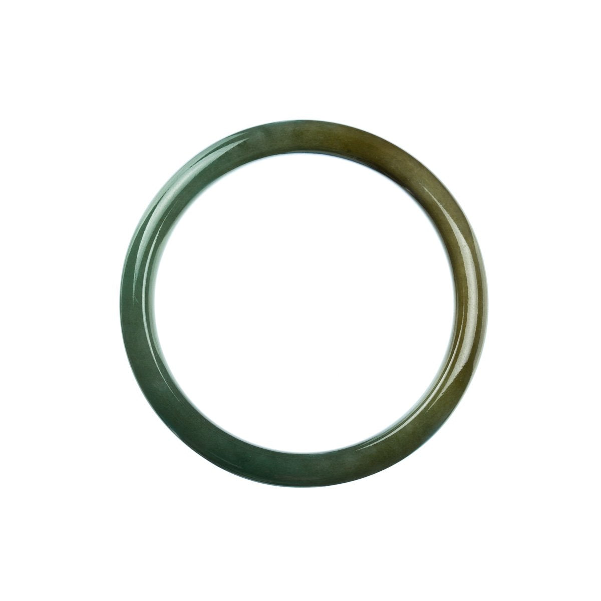 57mm Natural Burmese Jade Bangle - MAYS