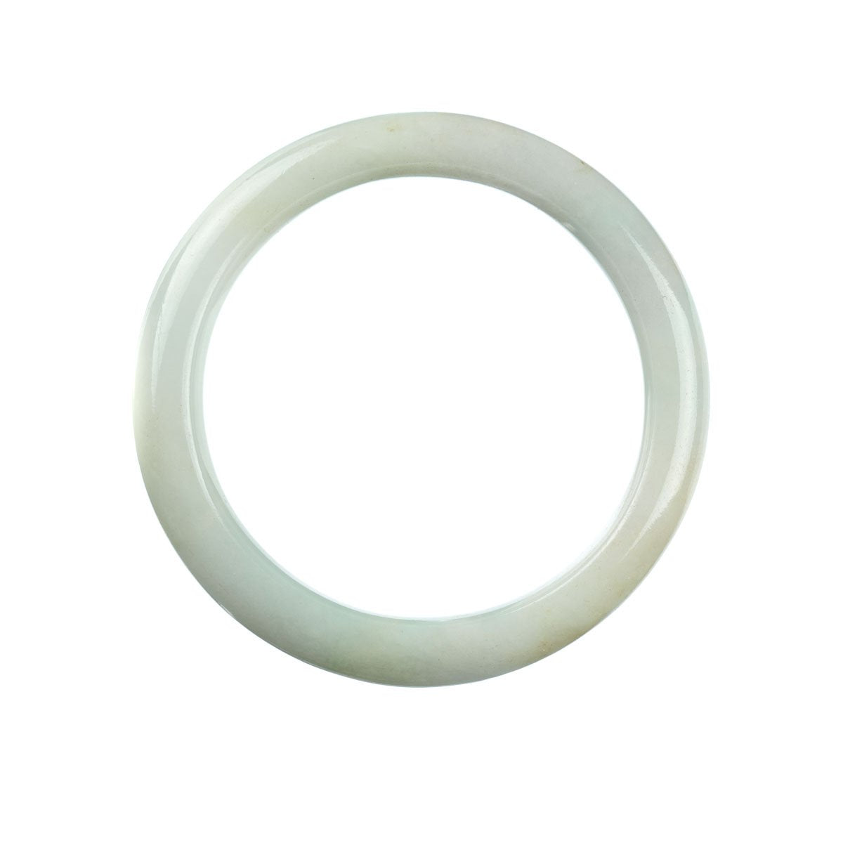 60mm Natural Burmese Jade Bangle - MAYS