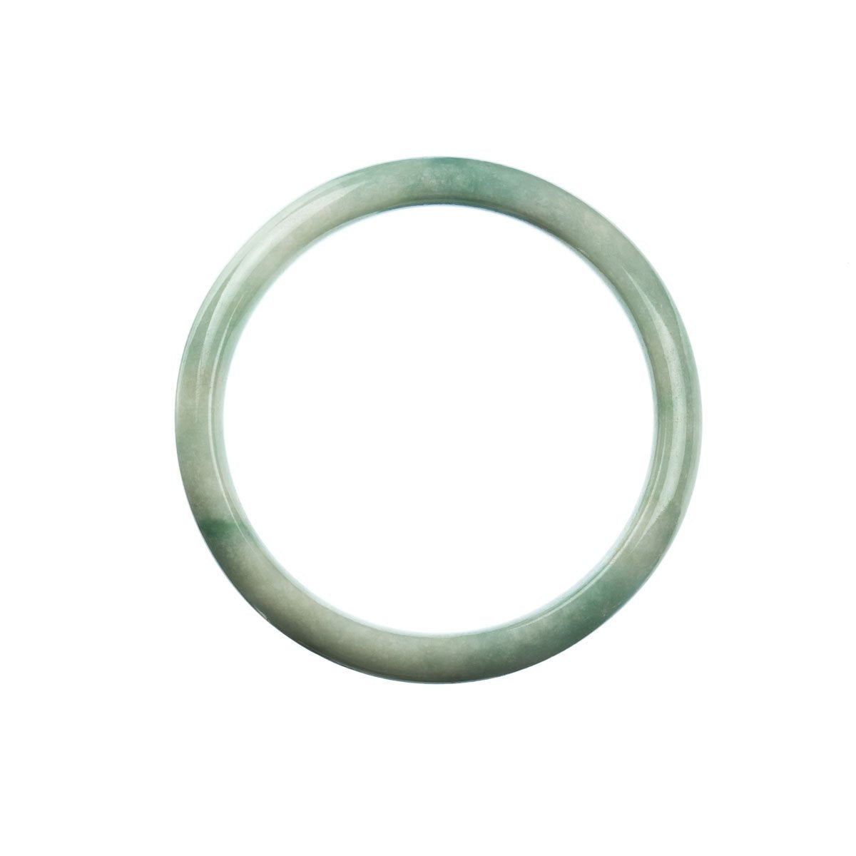 57mm Natural Burmese Jade Bangle - MAYS