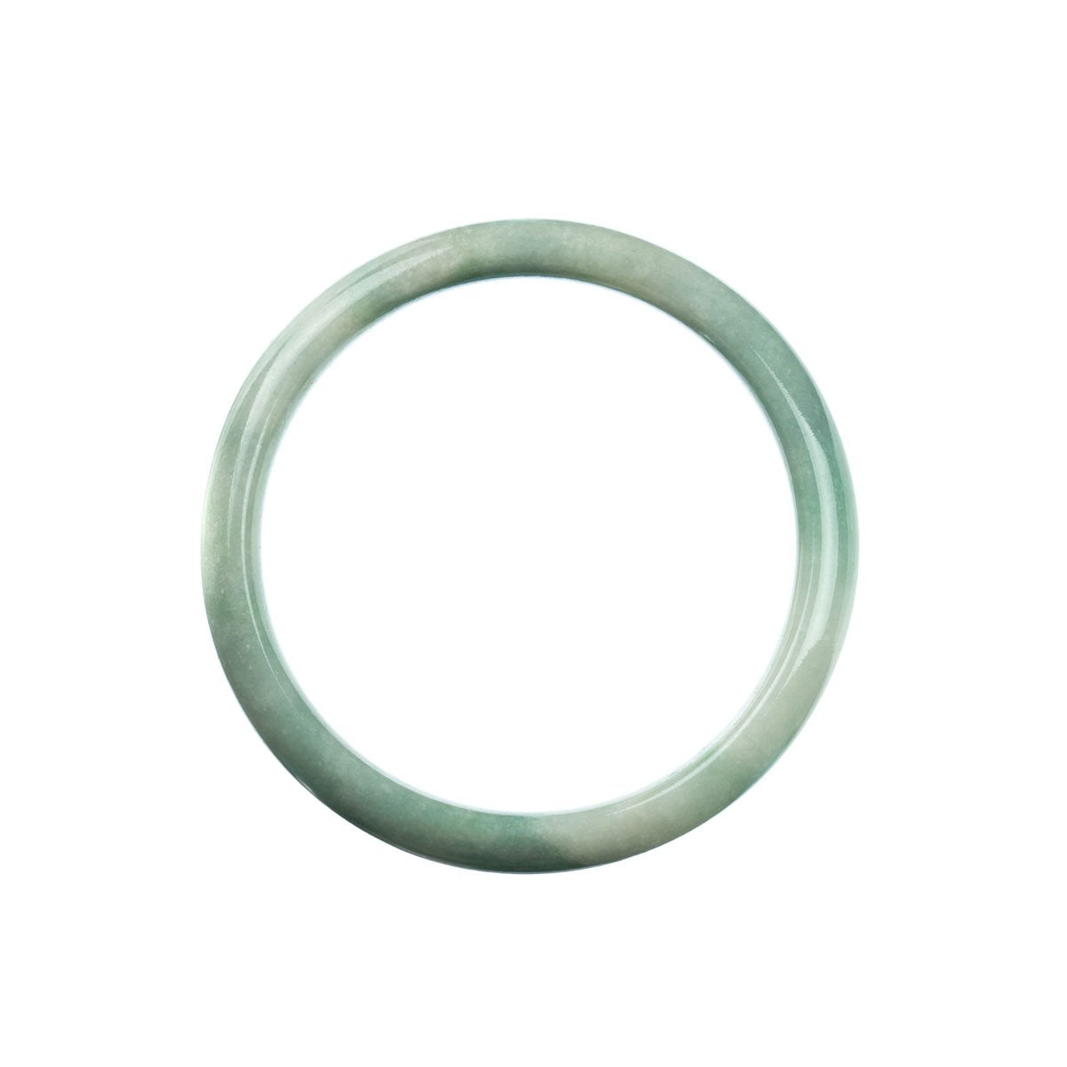 57mm Natural Burmese Jade Bangle - MAYS