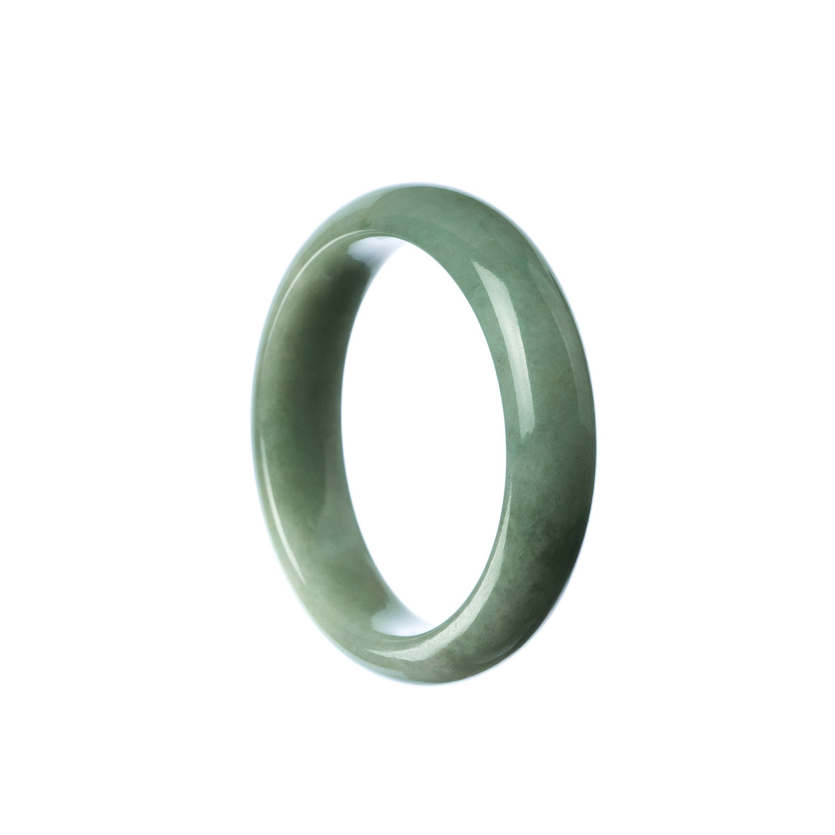 A small round green jadeite jade bangle for children, made from genuine type A jade.