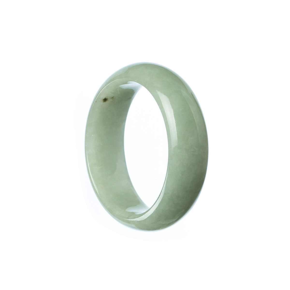 A half moon-shaped green jade bracelet for children, crafted with authentic Grade A traditional jade. Perfect for adding a touch of elegance to any outfit.