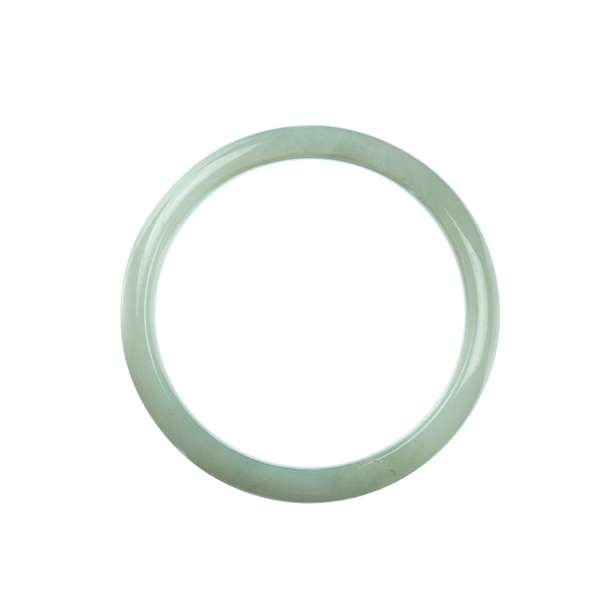 57mm Natural Burmese Jade Bangle - MAYS