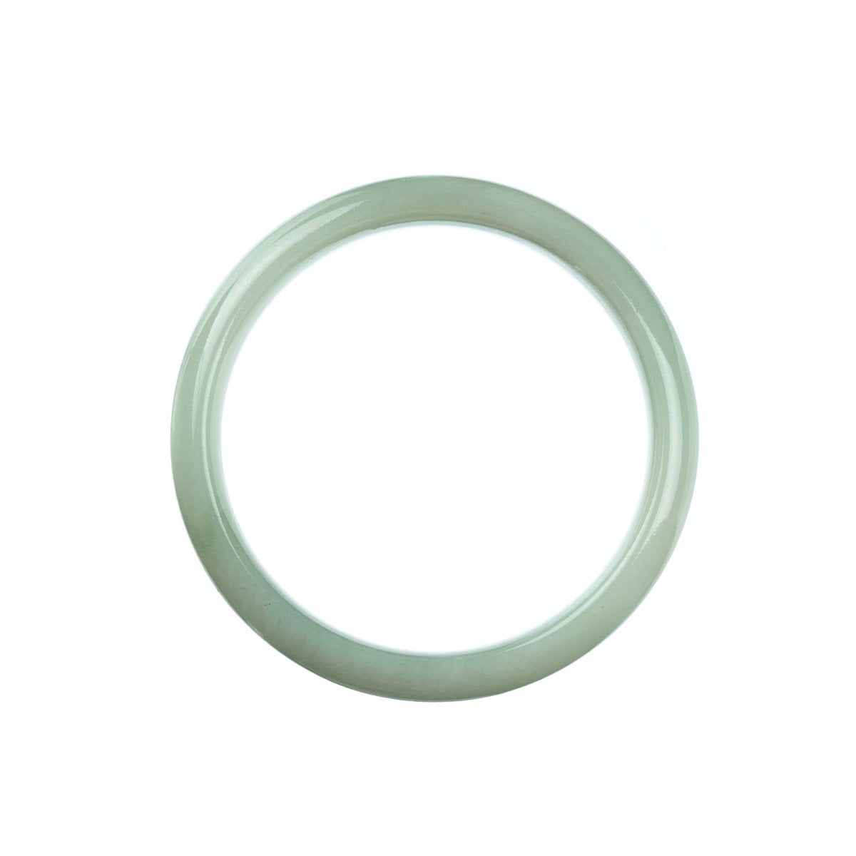 57mm Natural Burmese Jade Bangle - MAYS