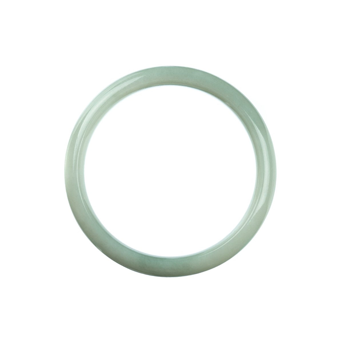 57mm Natural Burmese Jade Bangle - MAYS