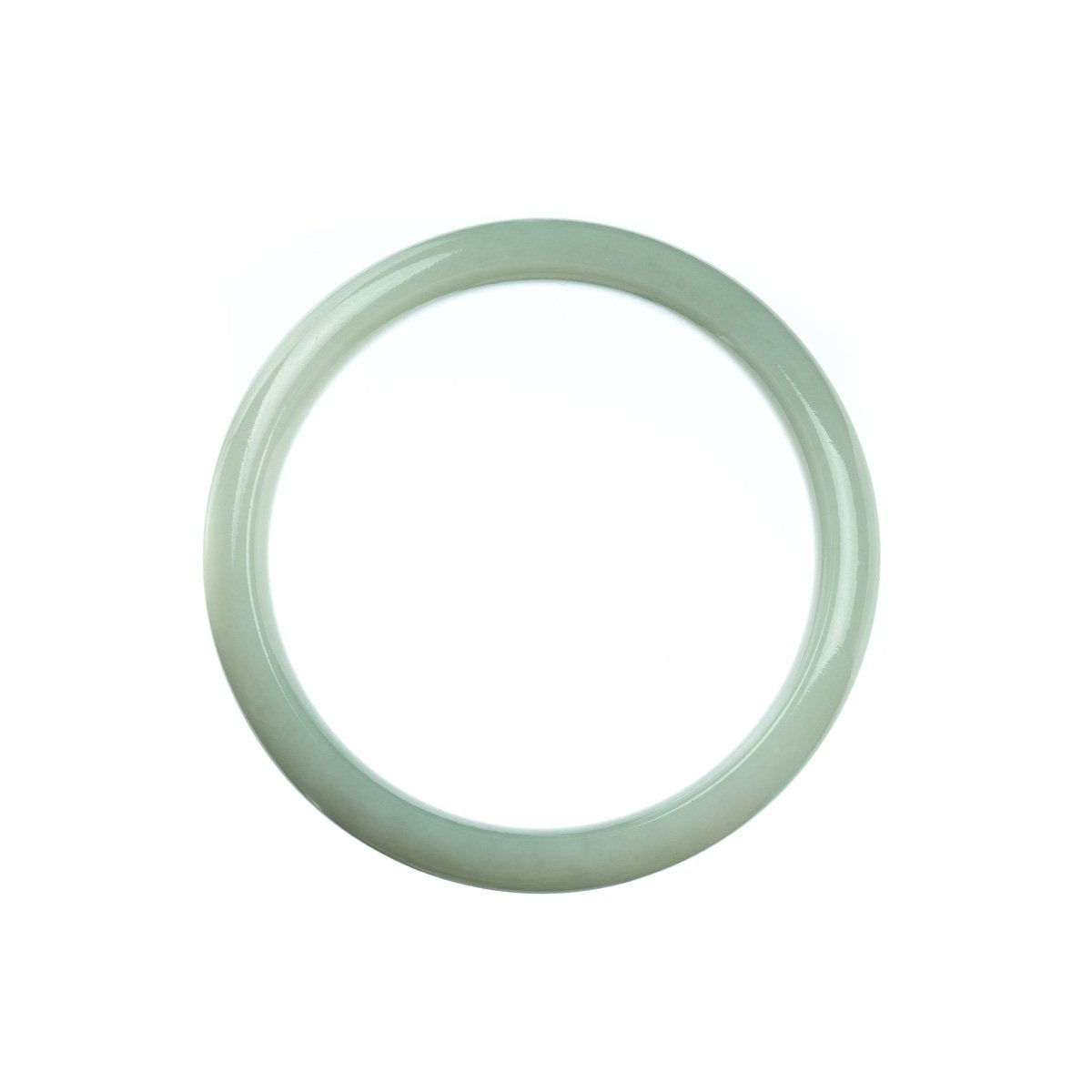 57mm Natural Burmese Jade Bangle - MAYS