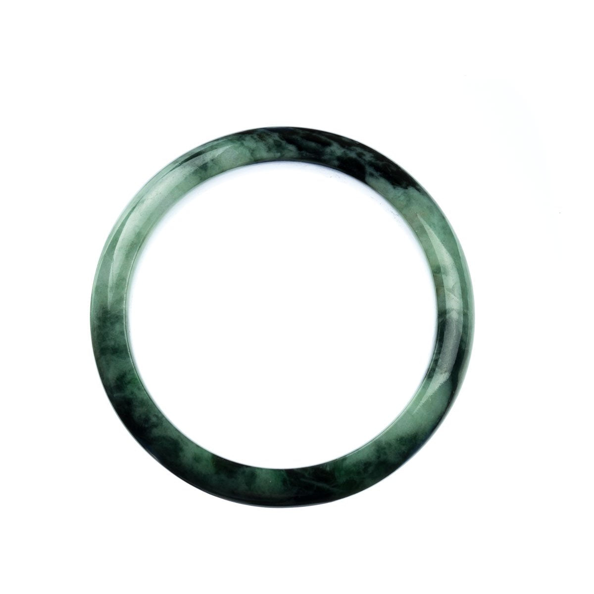 58mm Natural Burmese Jade Bangle - MAYS