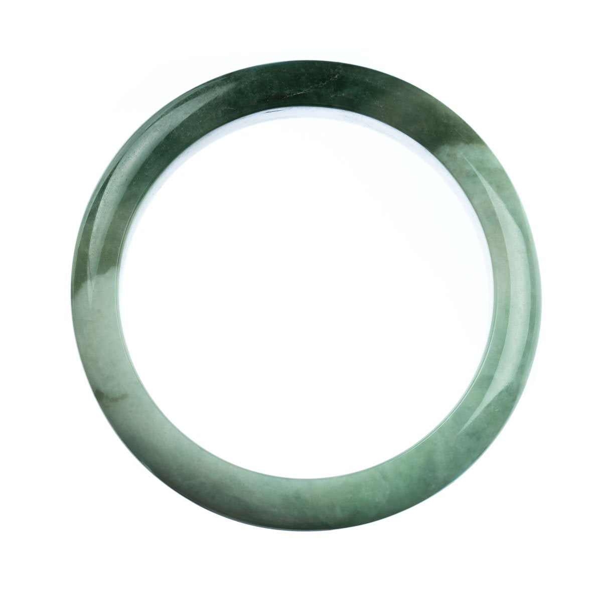 77mm Natural Burmese Jade Bangle - MAYS