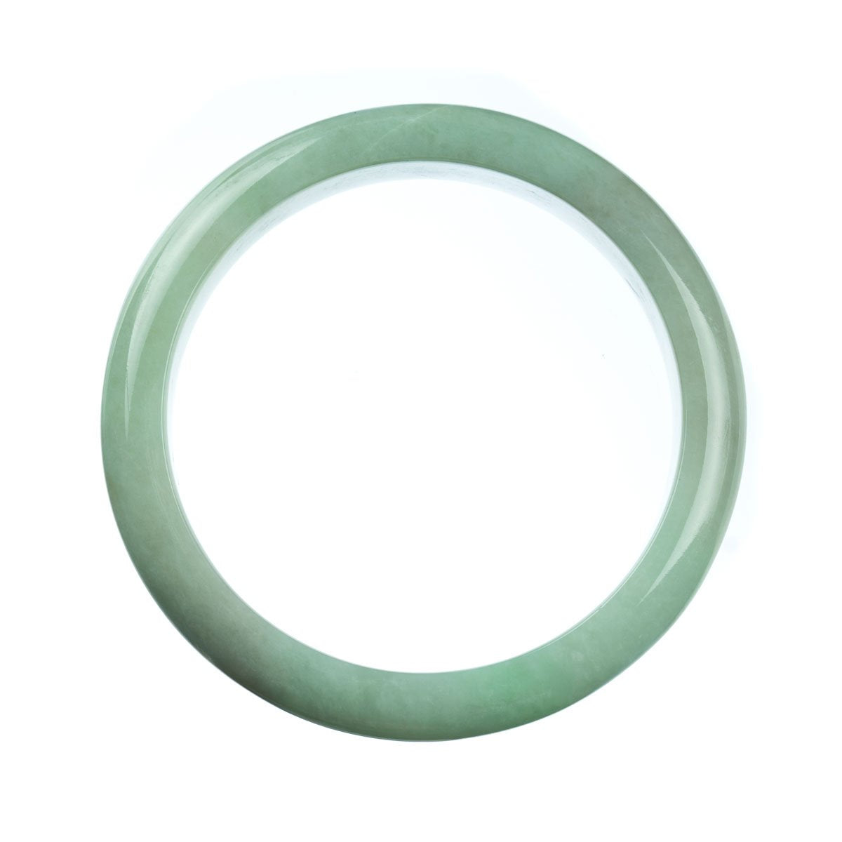 76mm Natural Burmese Jade Bangle - MAYS